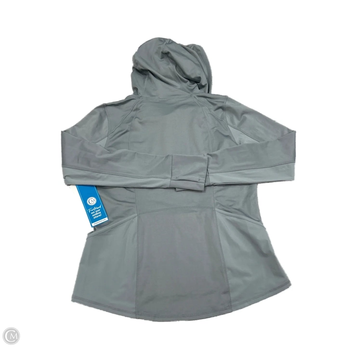 Athletic Top Long Sleeve Hoodie By Athleta In Grey, Size: L
