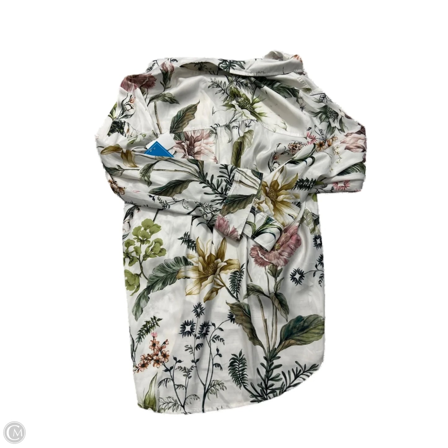 Top Long Sleeve By Anthropologie In Floral Print, Size: M