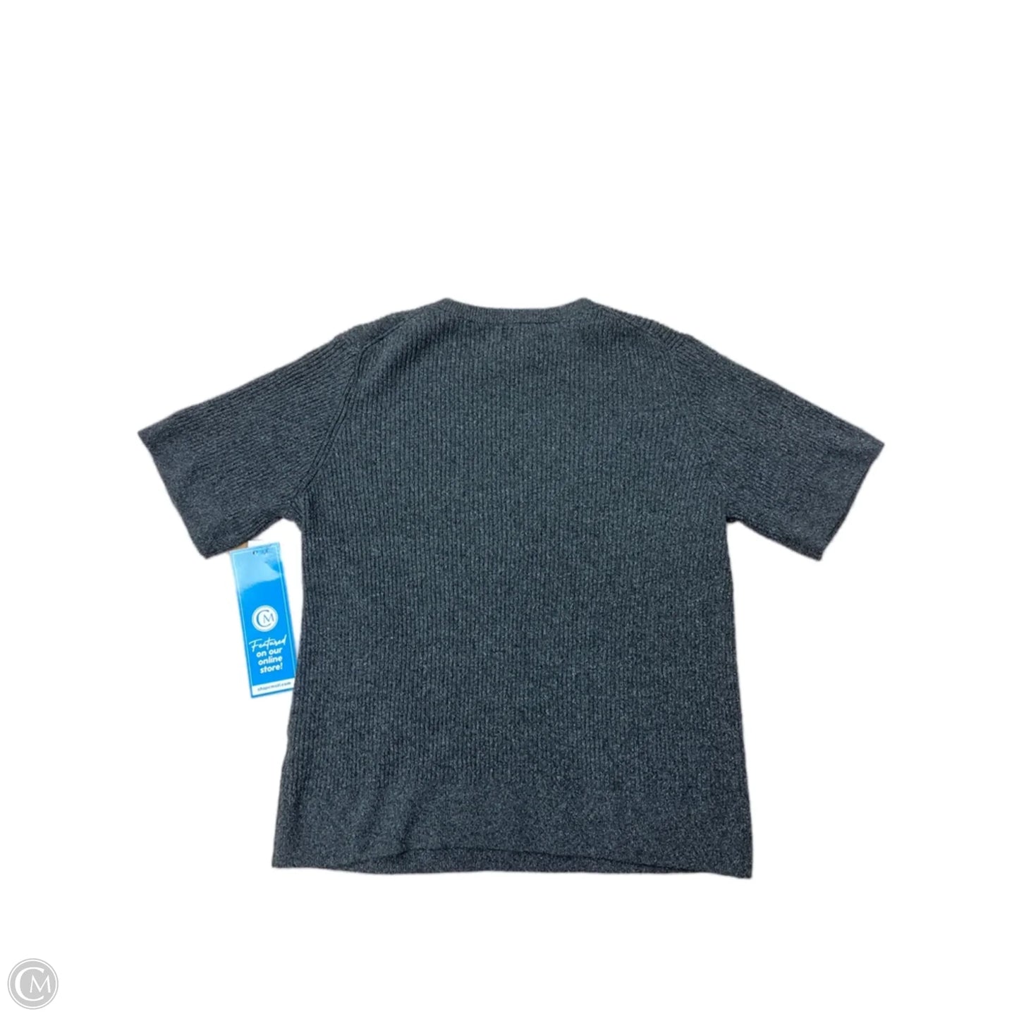 Top Short Sleeve By Halogen In Grey, Size: L