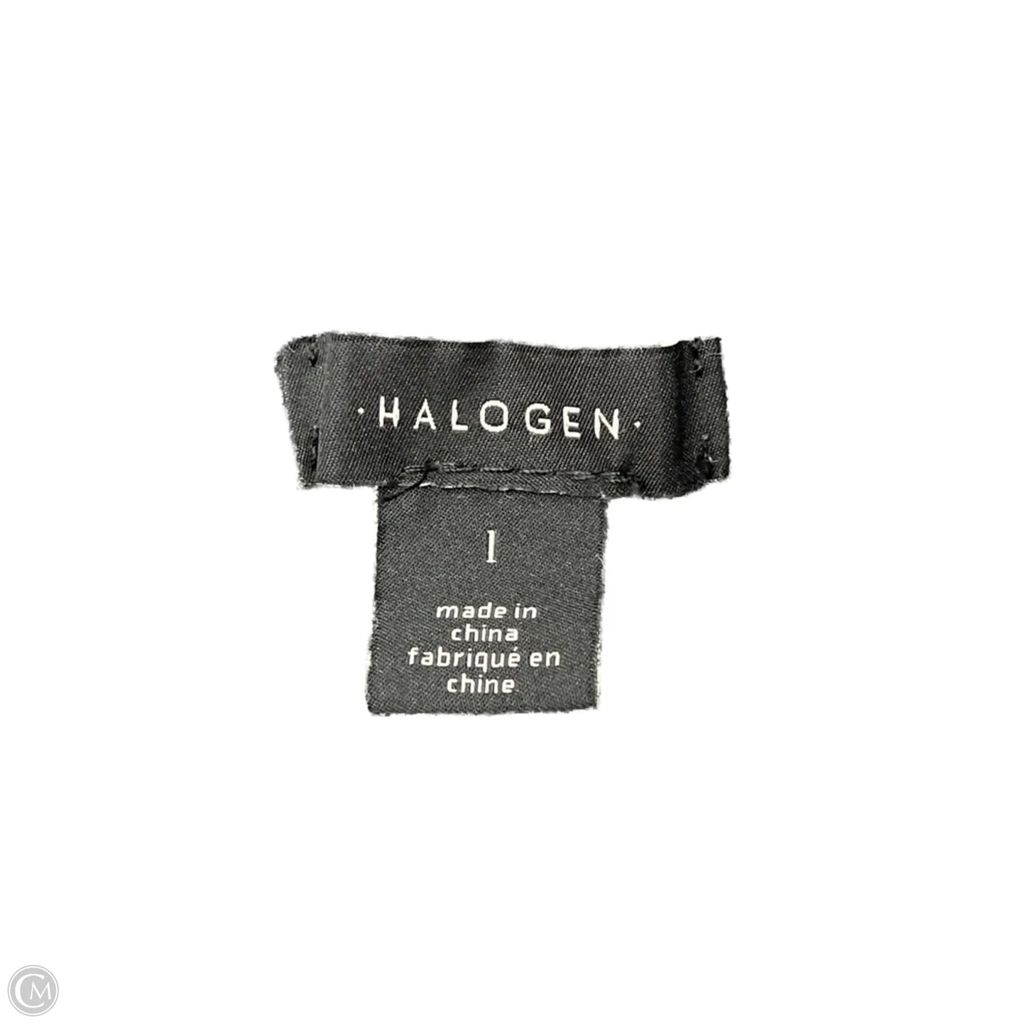 Top Short Sleeve By Halogen In Grey, Size: L
