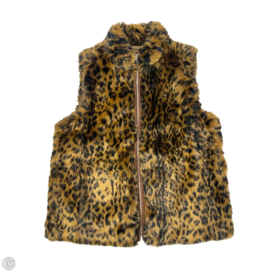 Vest Faux Fur & Sherpa By J. Crew In Animal Print, Size: M