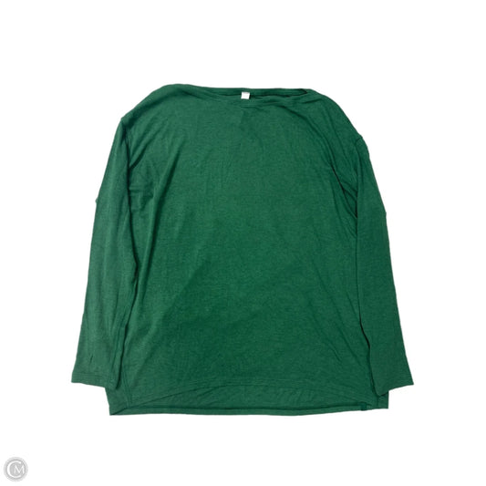 Athletic Top Long Sleeve Crewneck By Lululemon In Green, Size: S