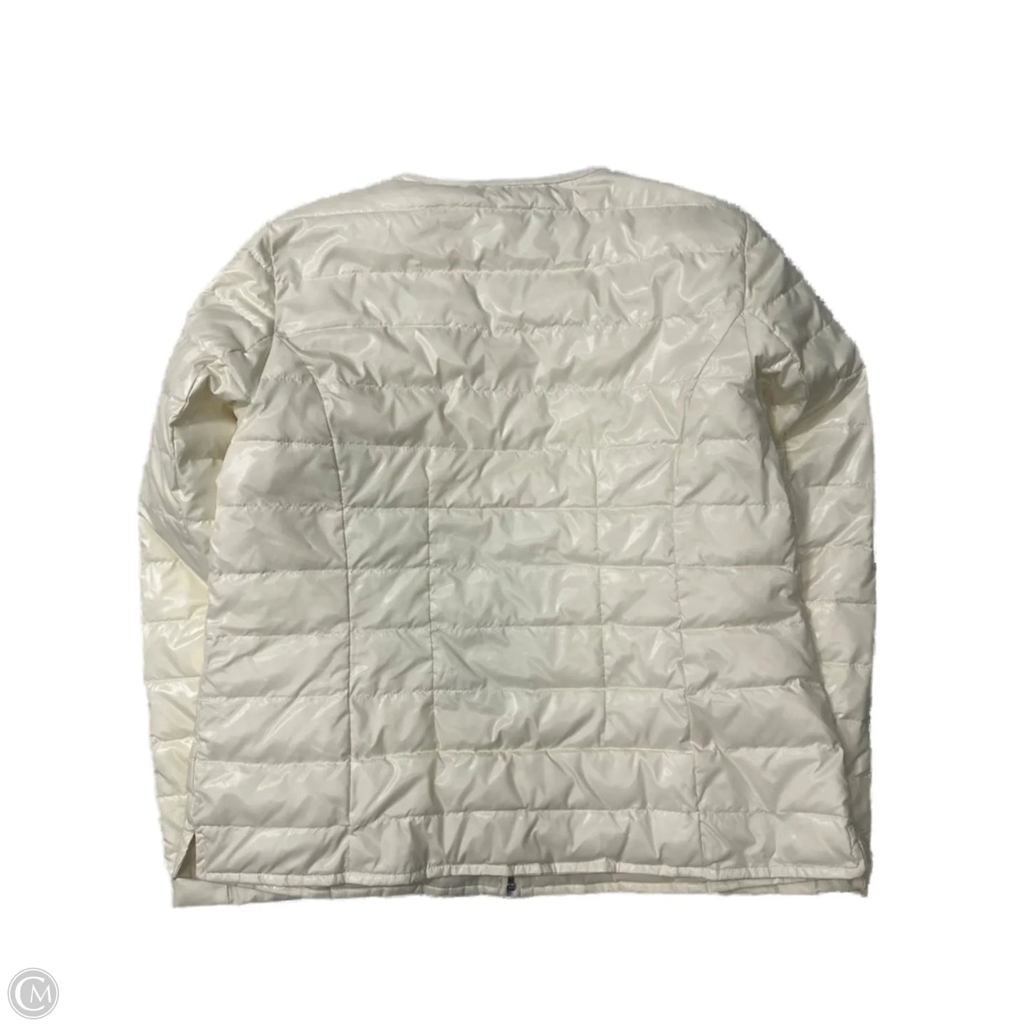 Coat Puffer & Quilted By Talbots In Cream, Size: L