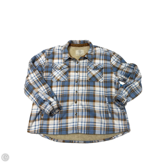 Jacket Shirt By Sage In Plaid Pattern, Size: Xxl