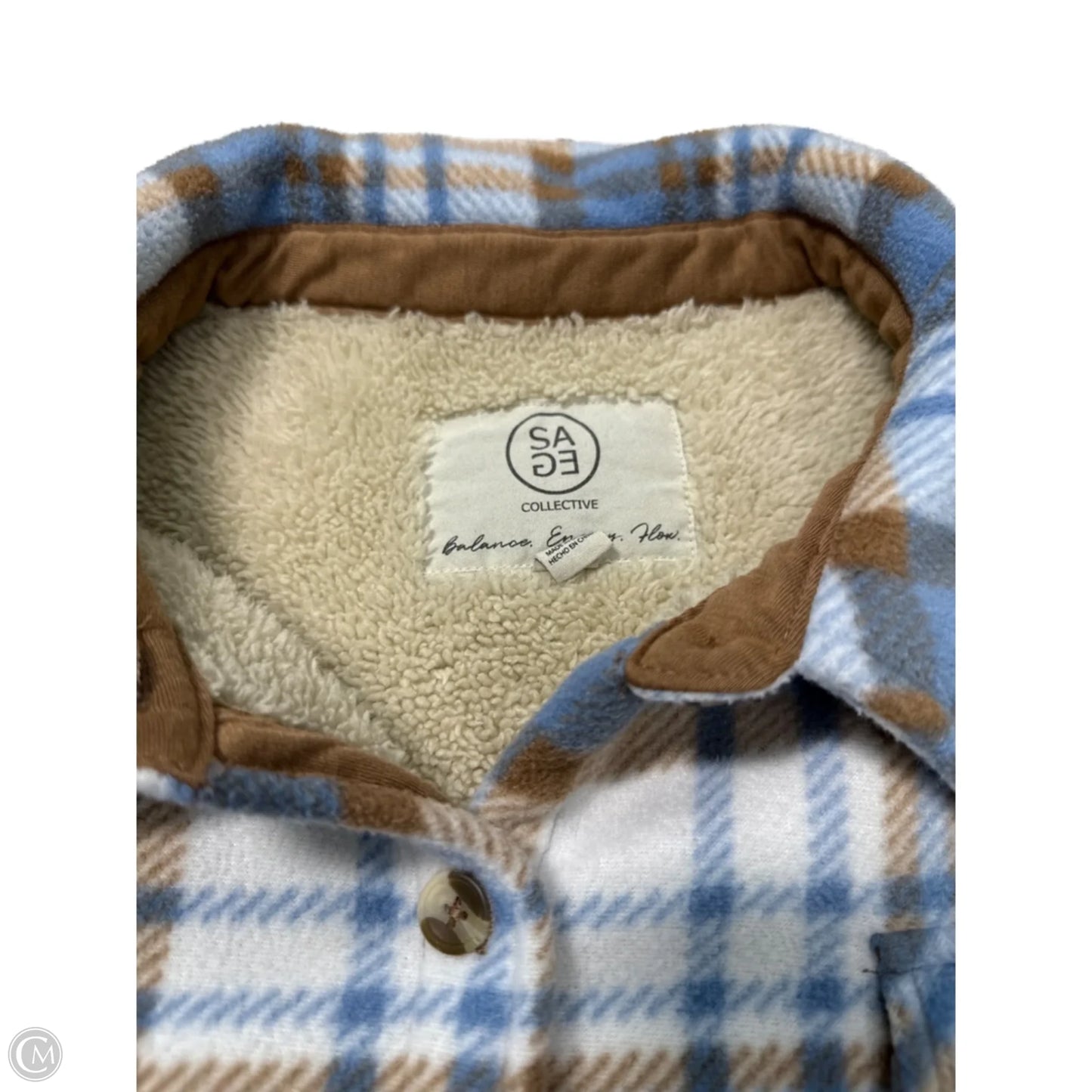 Jacket Shirt By Sage In Plaid Pattern, Size: Xxl