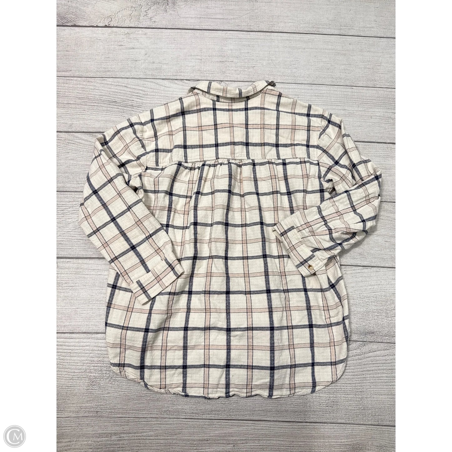 Top Long Sleeve By Pilcro In Plaid Pattern, Size: Xl