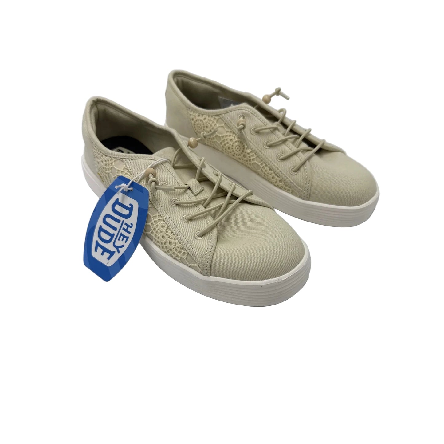 New! Shoes Flats By Hey Dude In Cream, Size: 10