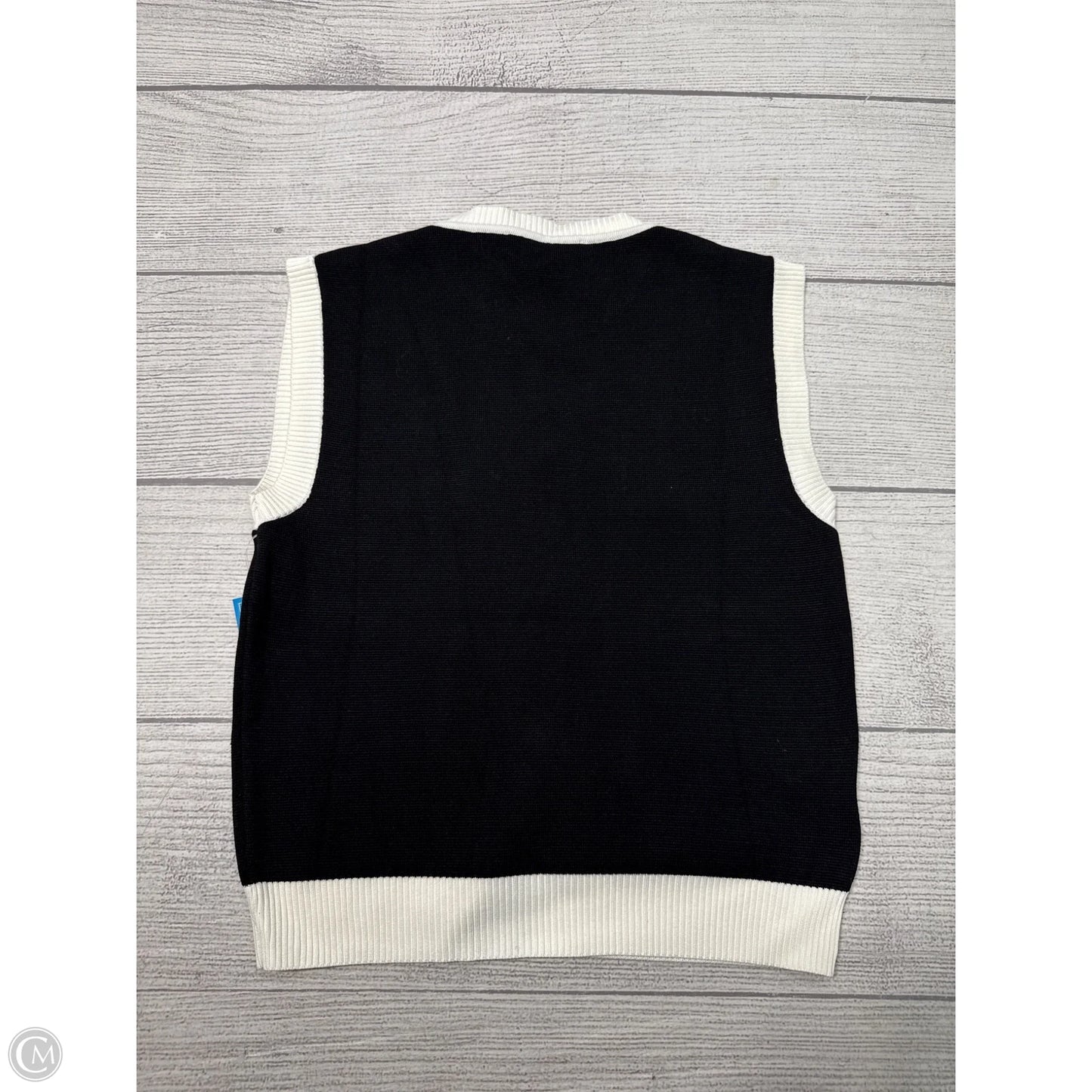New! Sweater Short Sleeve By Mng In Black & White, Size: S