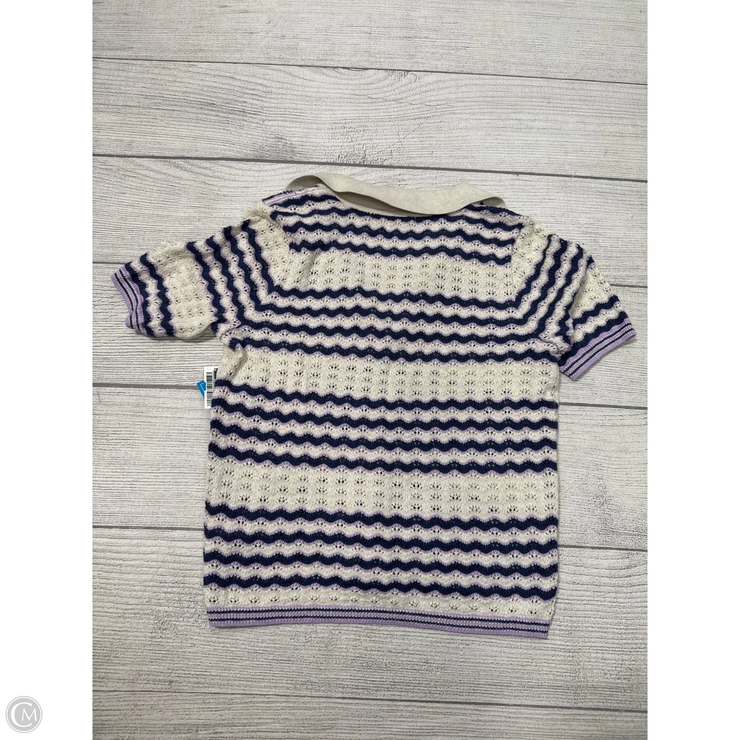 Top Short Sleeve By Marine Layer In Purple & Tan, Size: S