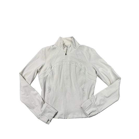 Athletic Jacket By Lululemon In White, Size: M