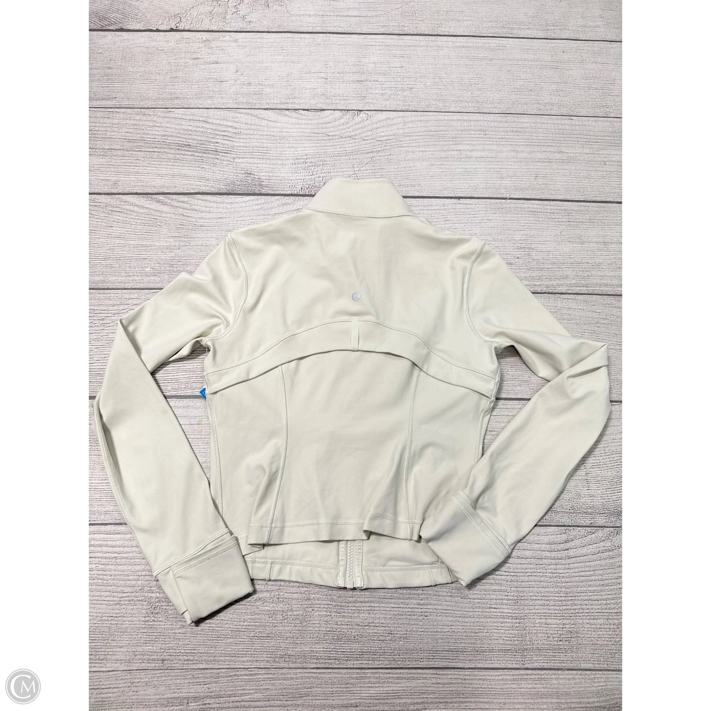 Athletic Jacket By Lululemon In White, Size: M