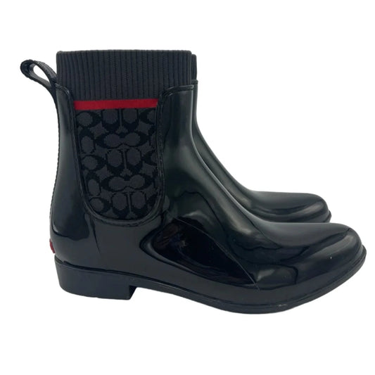 Boots Designer By Coach In Black, Size: 10