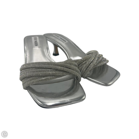 Shoes Heels Kitten By Steve Madden In Silver, Size: 7
