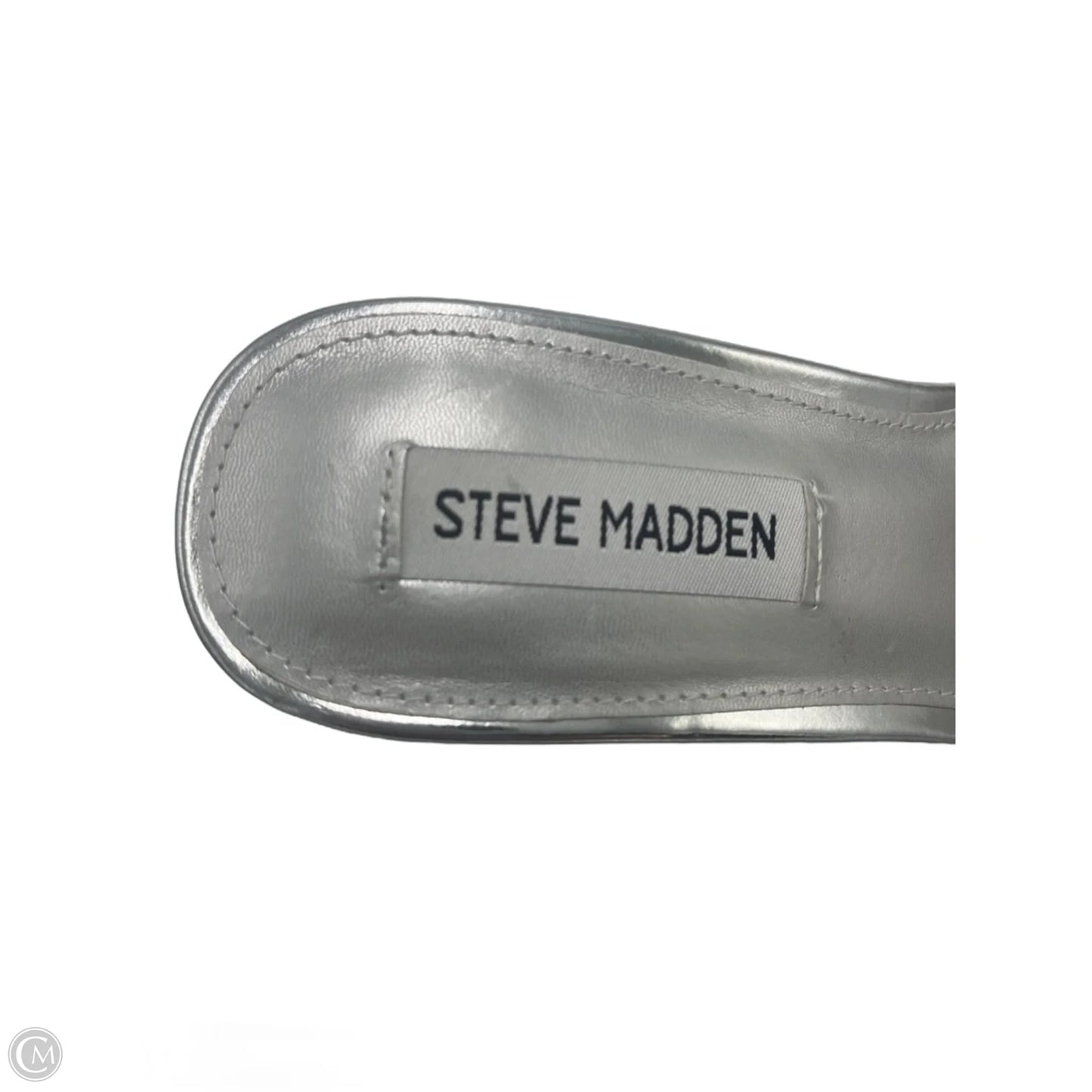 Shoes Heels Kitten By Steve Madden In Silver, Size: 7