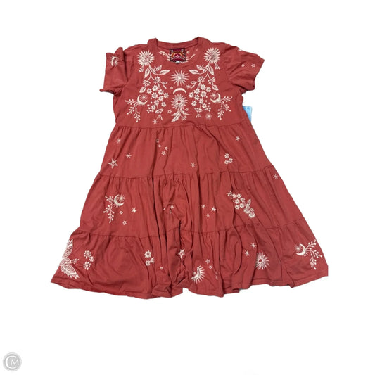 Dress Casual Short By Johnny Was In Peach, Size: L