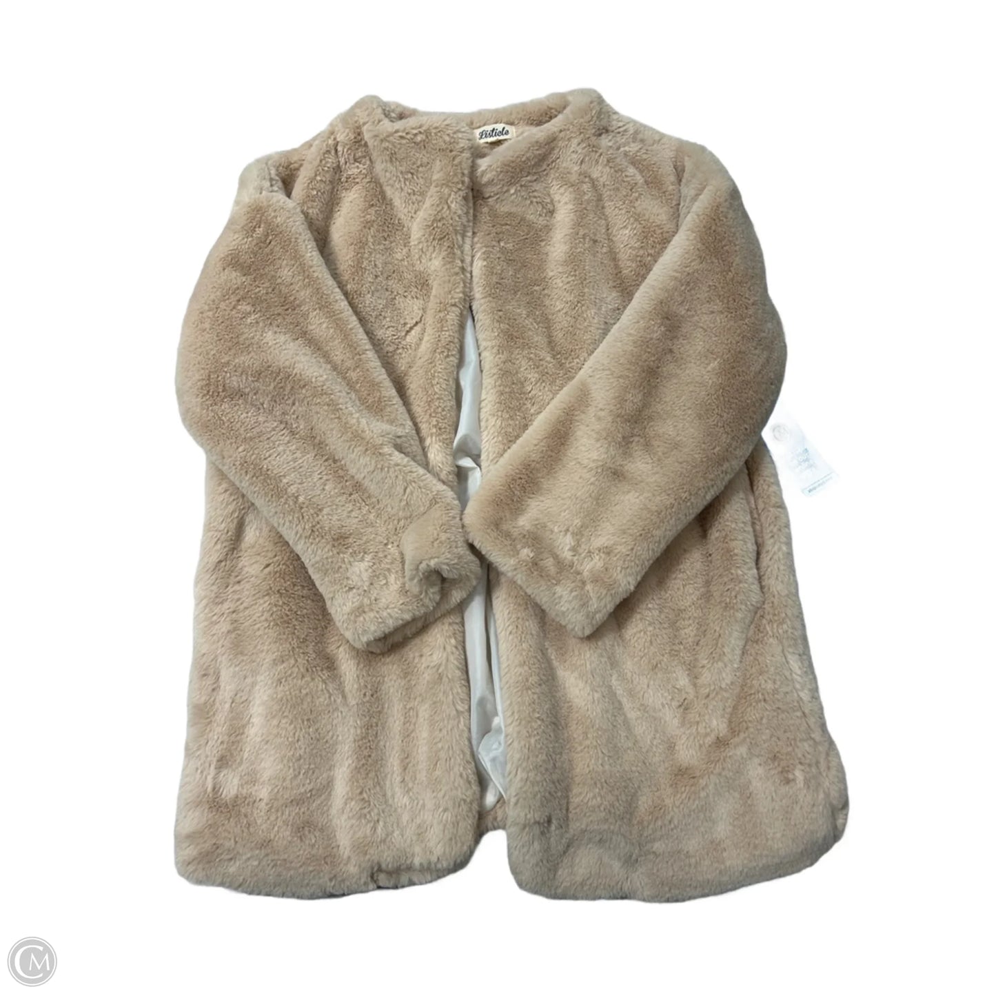 Coat Faux Fur & Sherpa By Listicle In Tan, Size: L