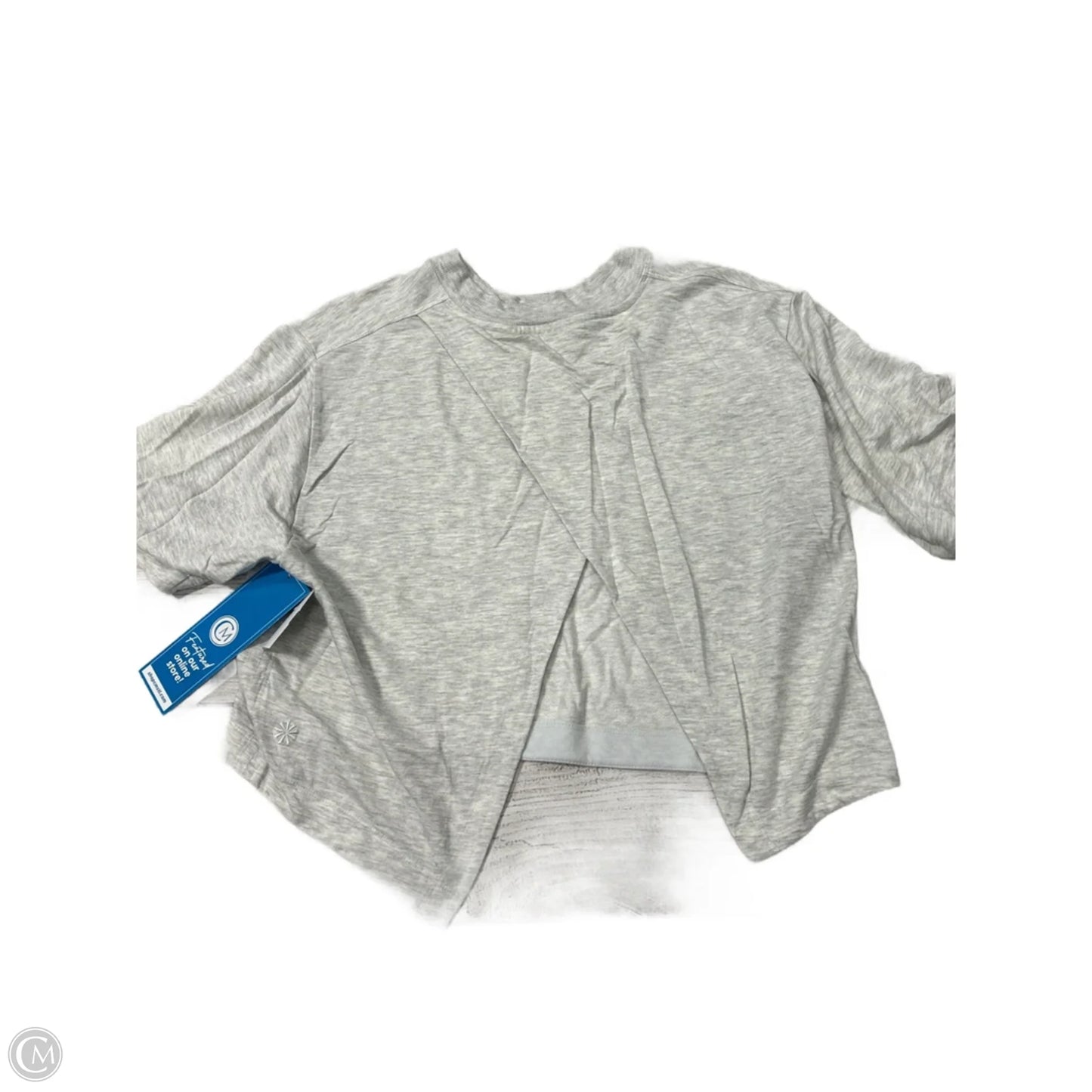 Athletic Top Short Sleeve By Athleta In Grey, Size: Xs