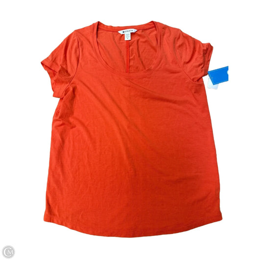 Athletic Top Short Sleeve By Athleta In Orange, Size: M