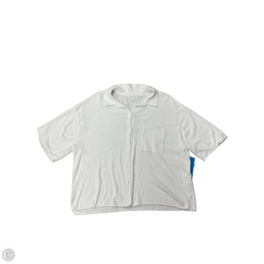 Sweater Short Sleeve By Barefoot Dreams In White, Size: Xl