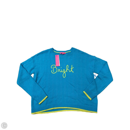 New! Sweater Designer By Lilly Pulitzer In Blue & Yellow, Size: Xl