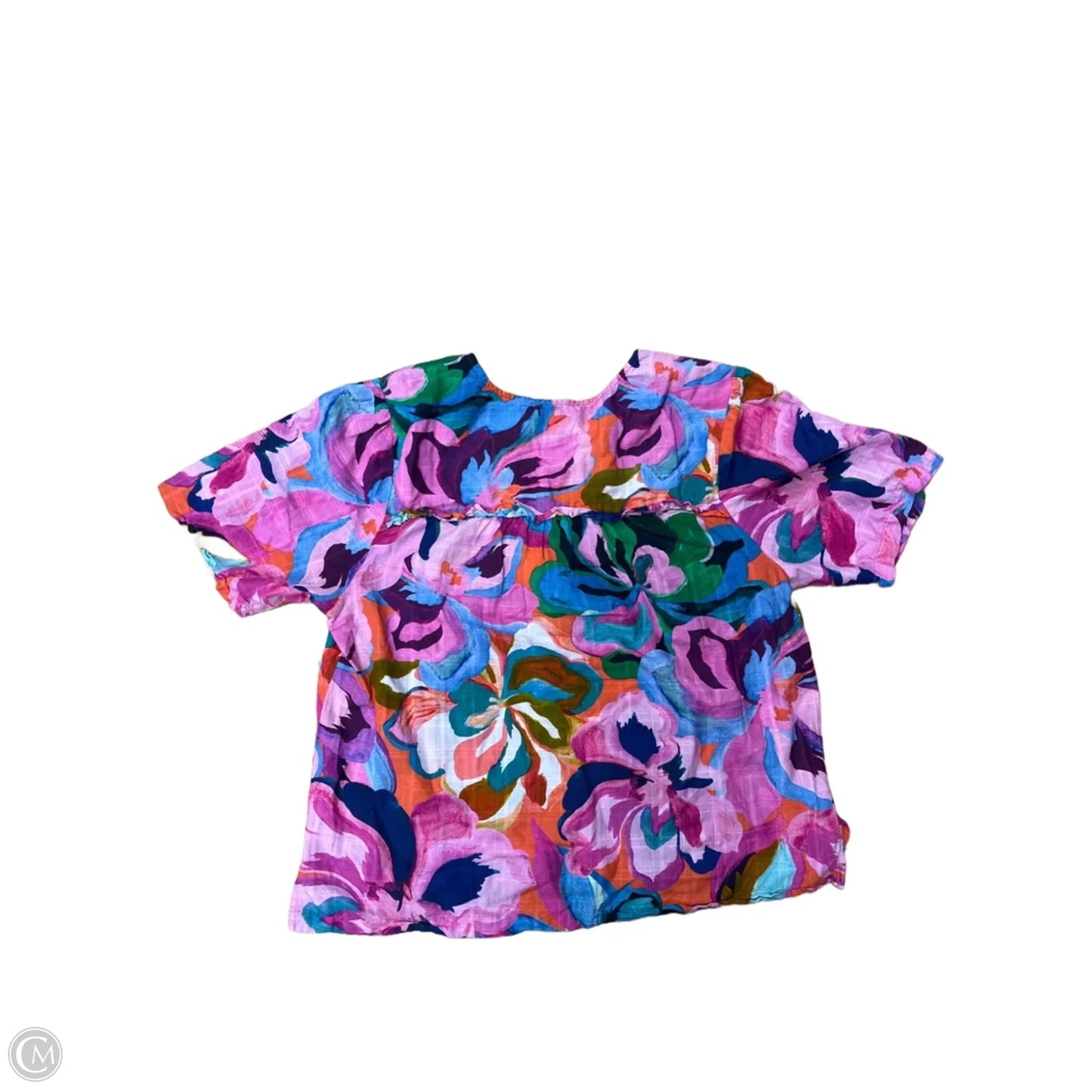 Top Short Sleeve By Johnny Was In Multi-colored, Size: S