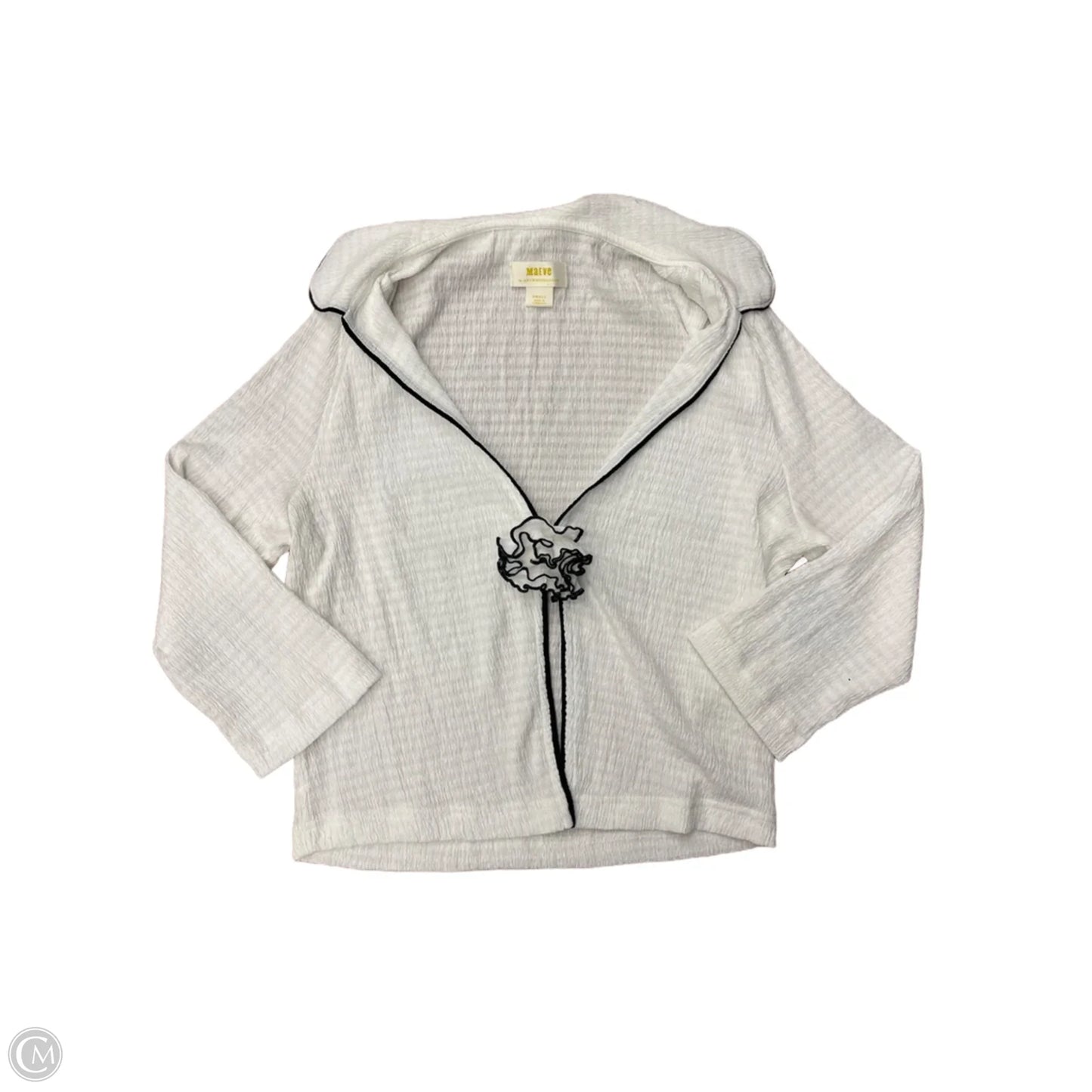 Top Long Sleeve By Maeve In White, Size: S