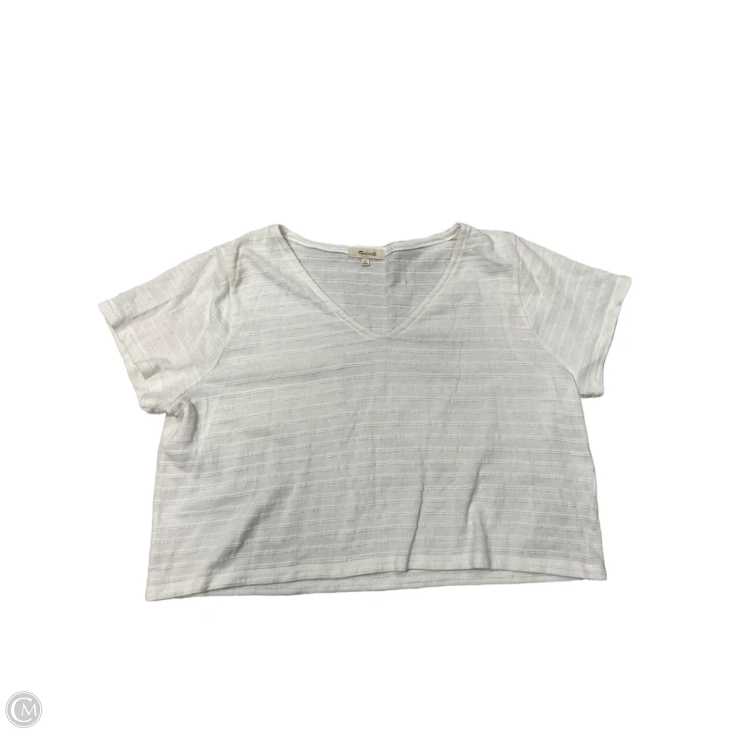 Top Short Sleeve By Madewell In White, Size: L