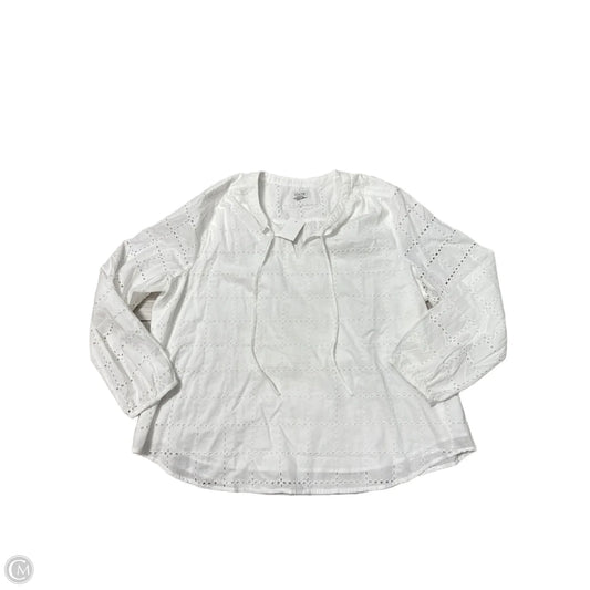 New! Top Long Sleeve By J. Crew In White, Size: 2x