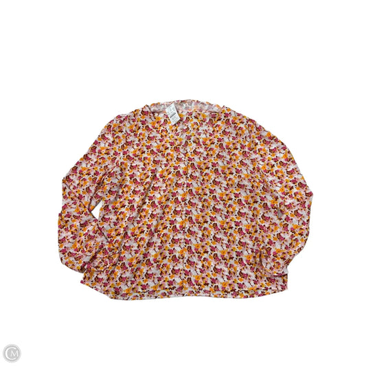New! Top Long Sleeve By J. Crew In Floral Print, Size: Xxl