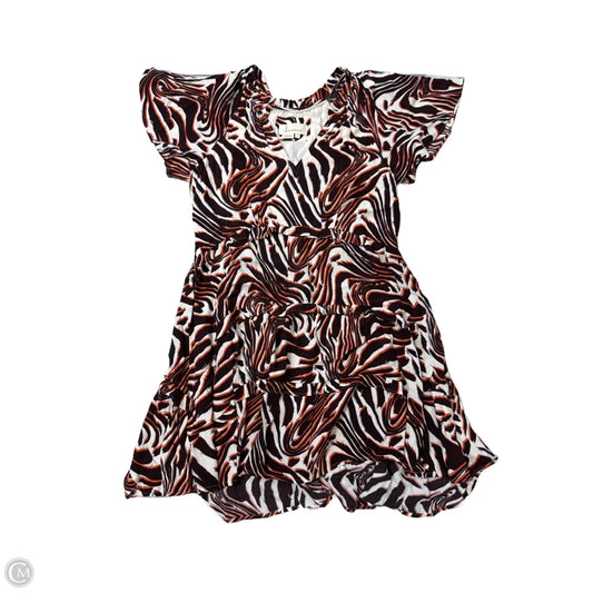 Dress Casual Short By Anthropologie In Brown & White, Size: S