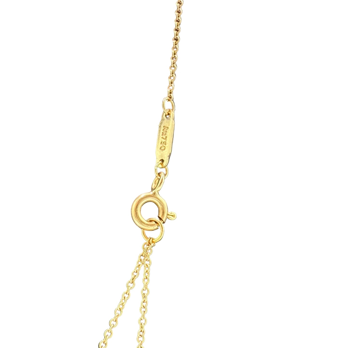 T Smile Necklace in Rose Gold with Diamonds By Tiffany and Company