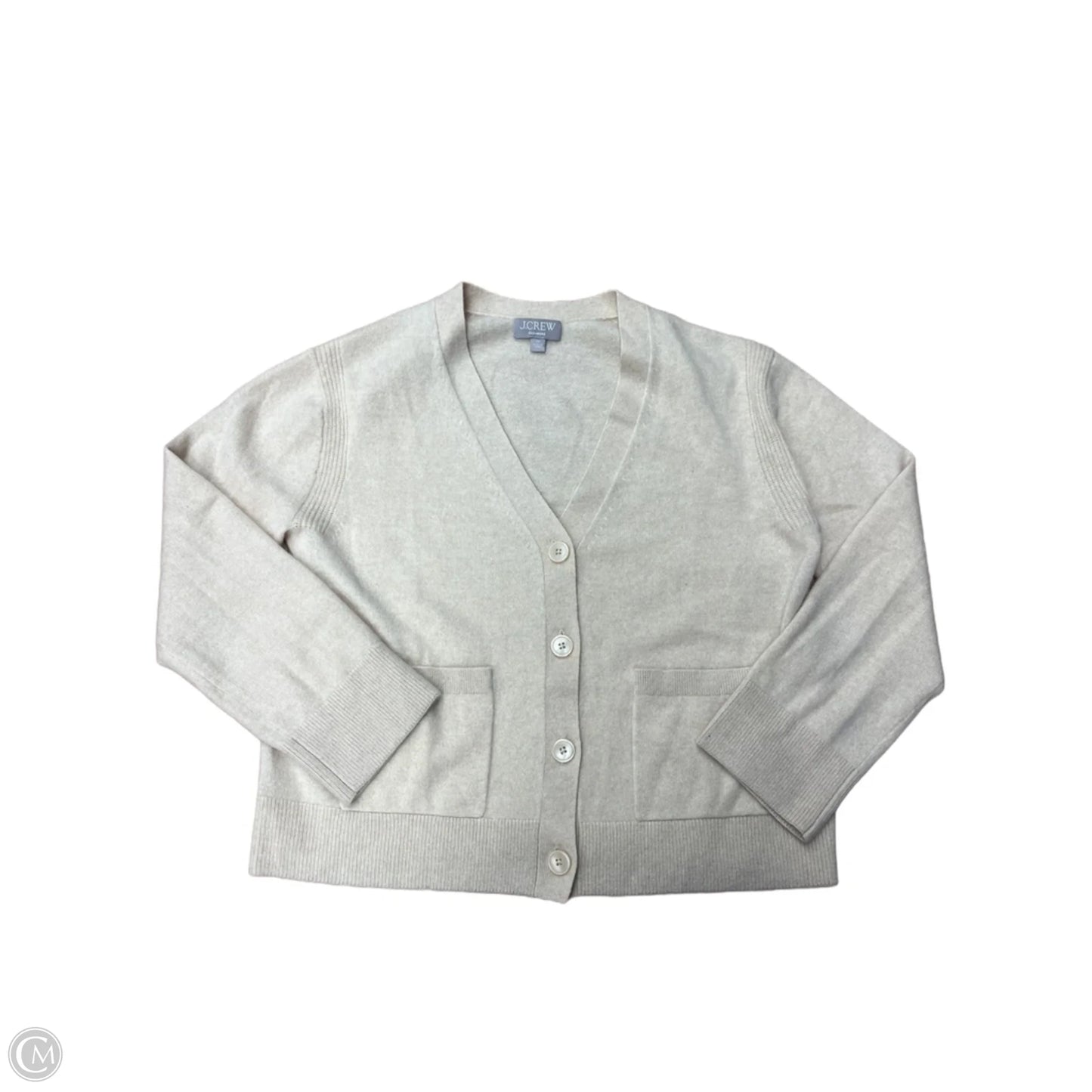 Cashmere Sweater Cardigan By J. Crew In Cream, Size: Xs