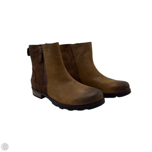 New! Boots Ankle Flats By Sorel In Brown, Size: 9.5