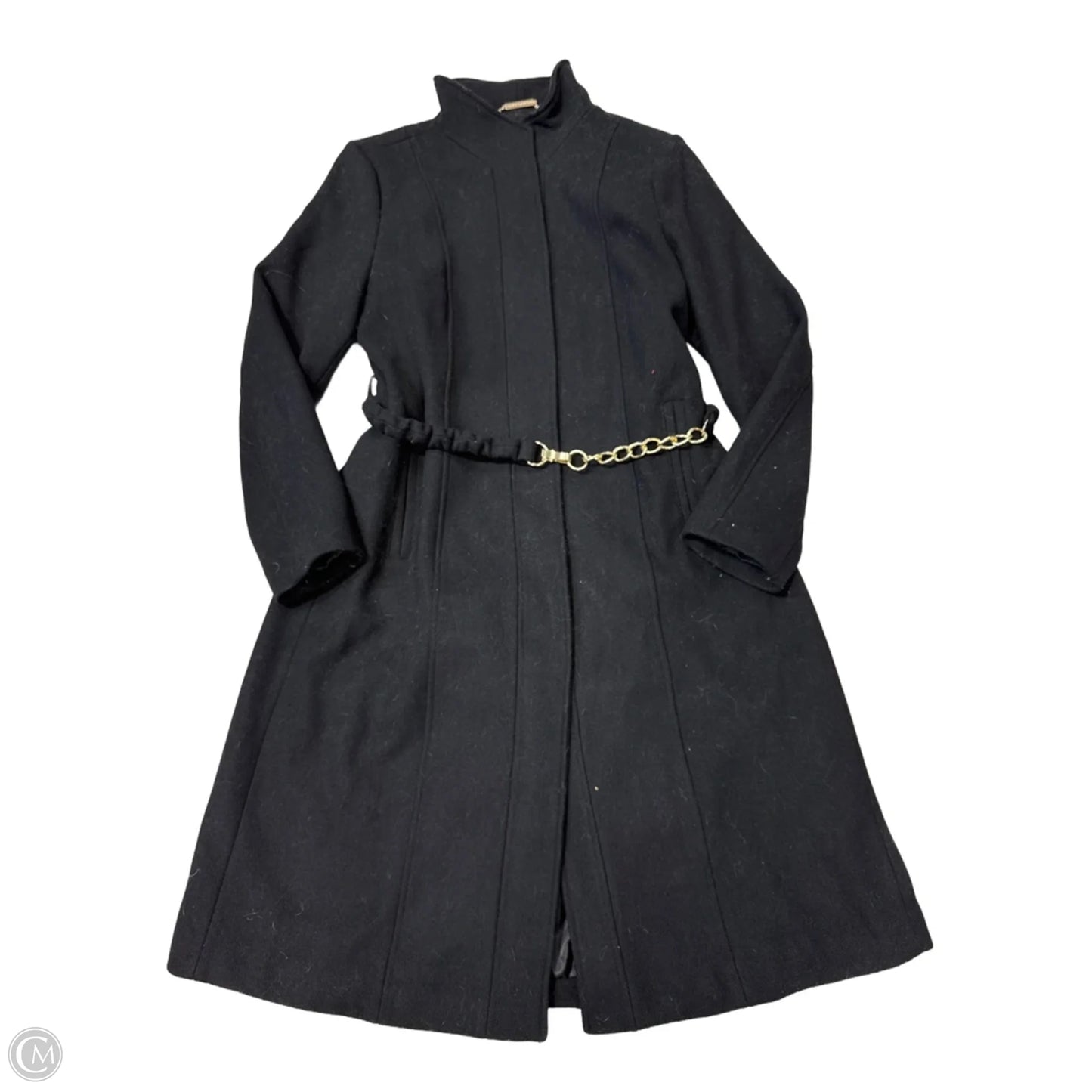 Coat Trench Coat By Vince Camuto In Black, Size: L