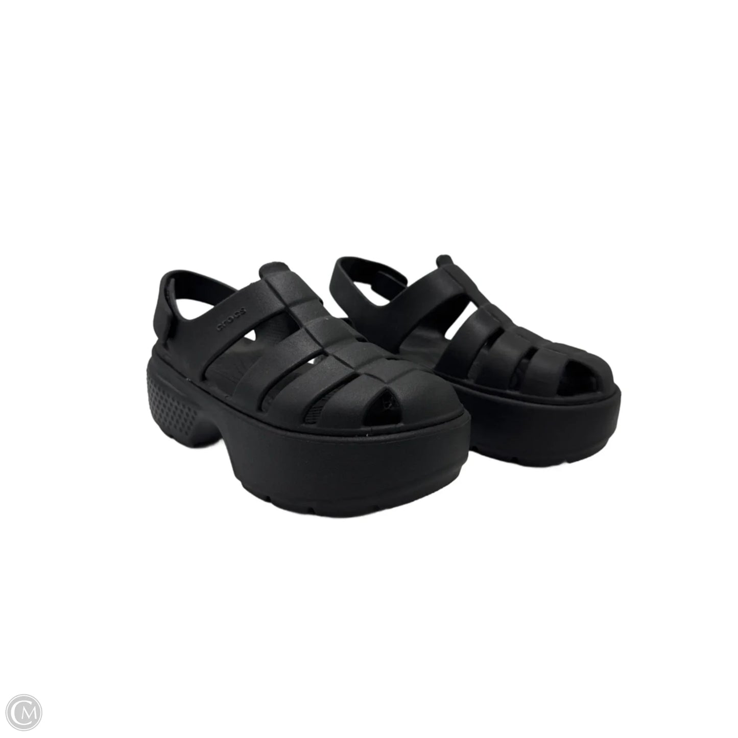 Shoes Flats By Crocs In Black, Size: 7