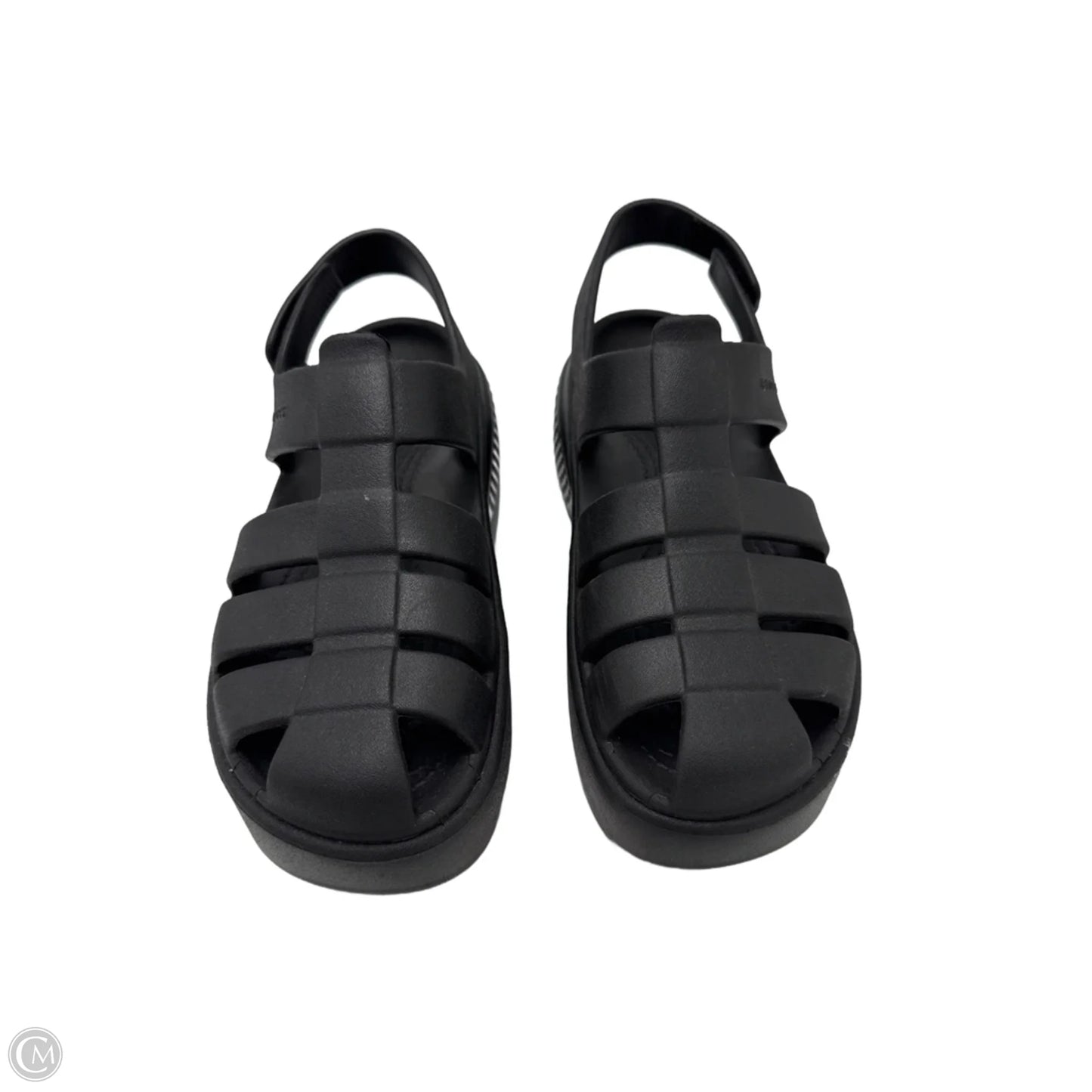 Shoes Flats By Crocs In Black, Size: 7