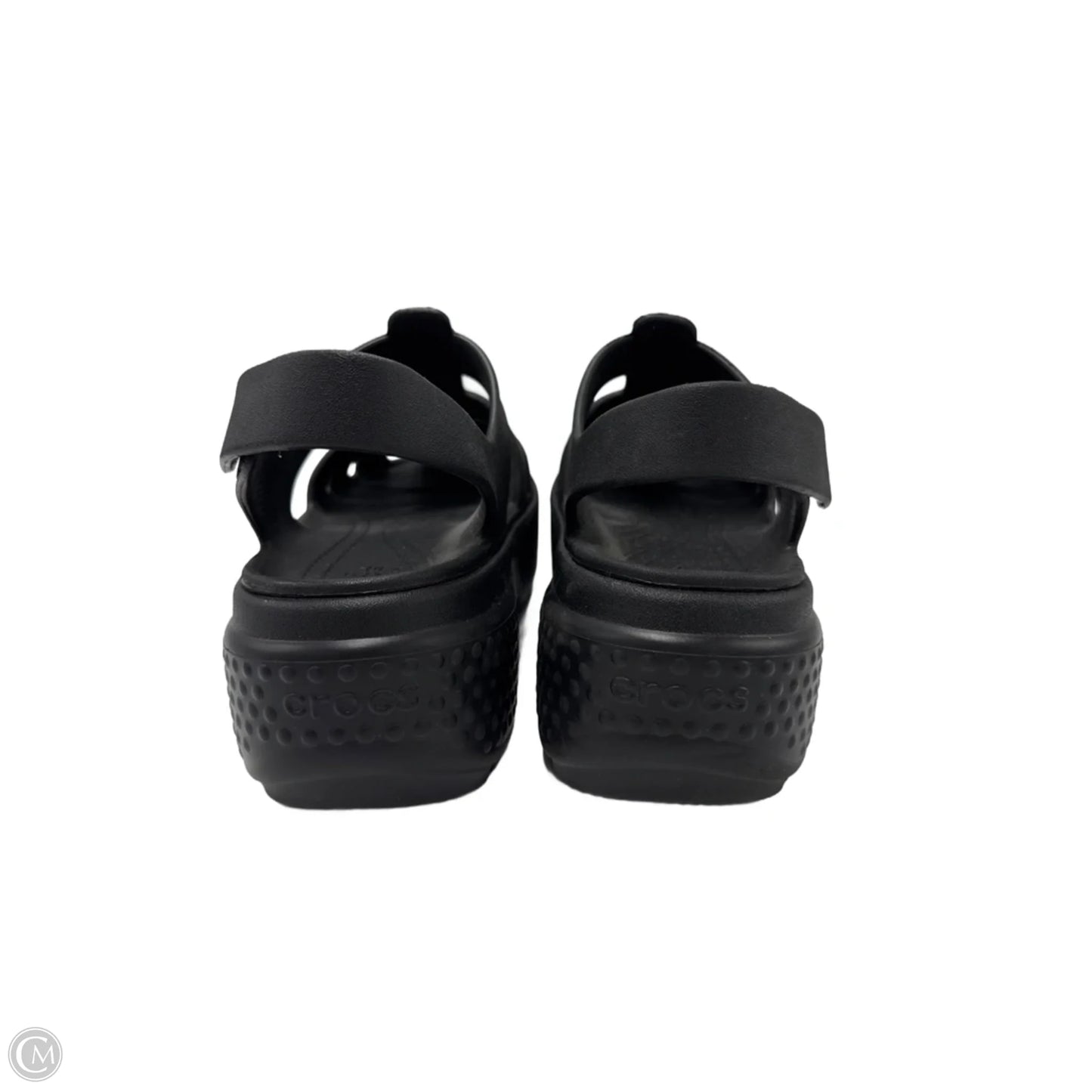 Shoes Flats By Crocs In Black, Size: 7