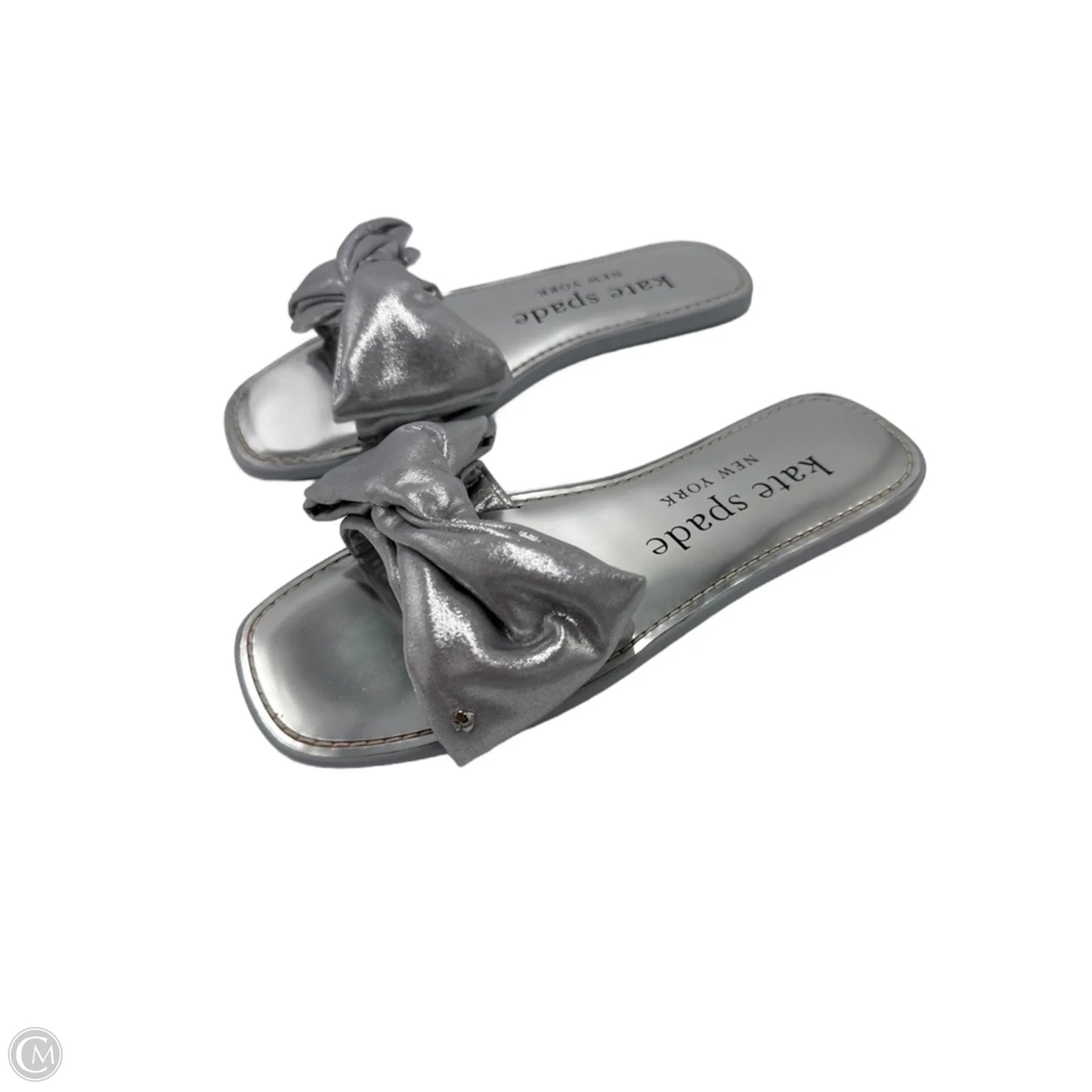 Sandals Designer By Kate Spade In Silver, Size: 6.5