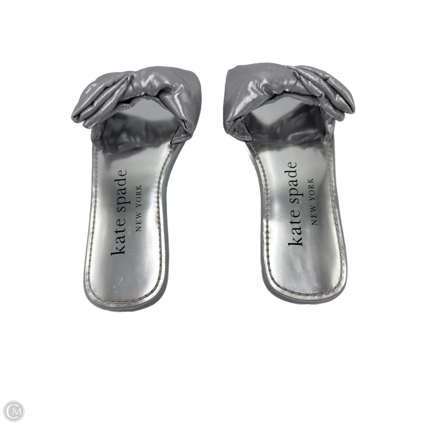 Sandals Designer By Kate Spade In Silver, Size: 6.5