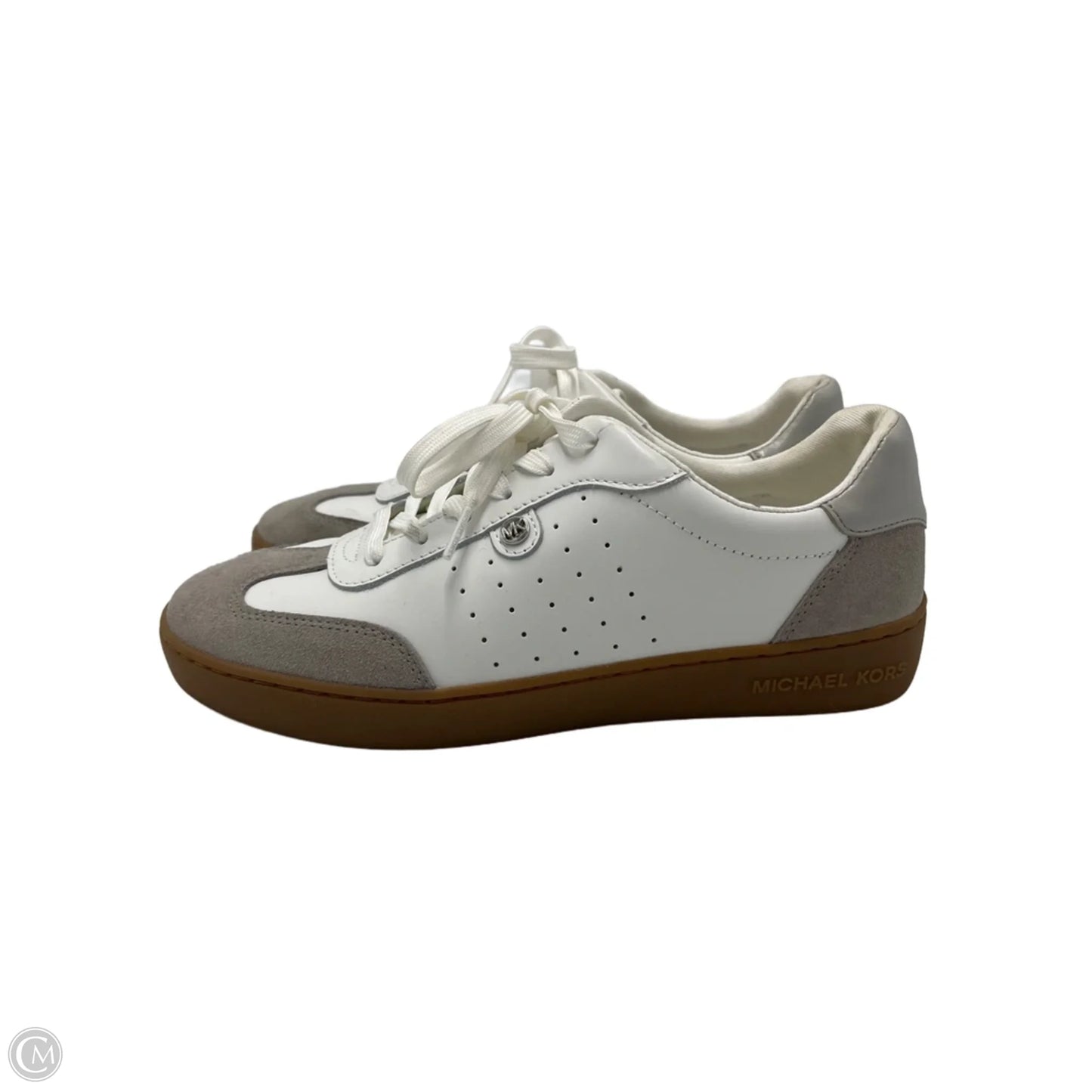 Shoes Designer By Michael Kors In Grey & White, Size: 8.5