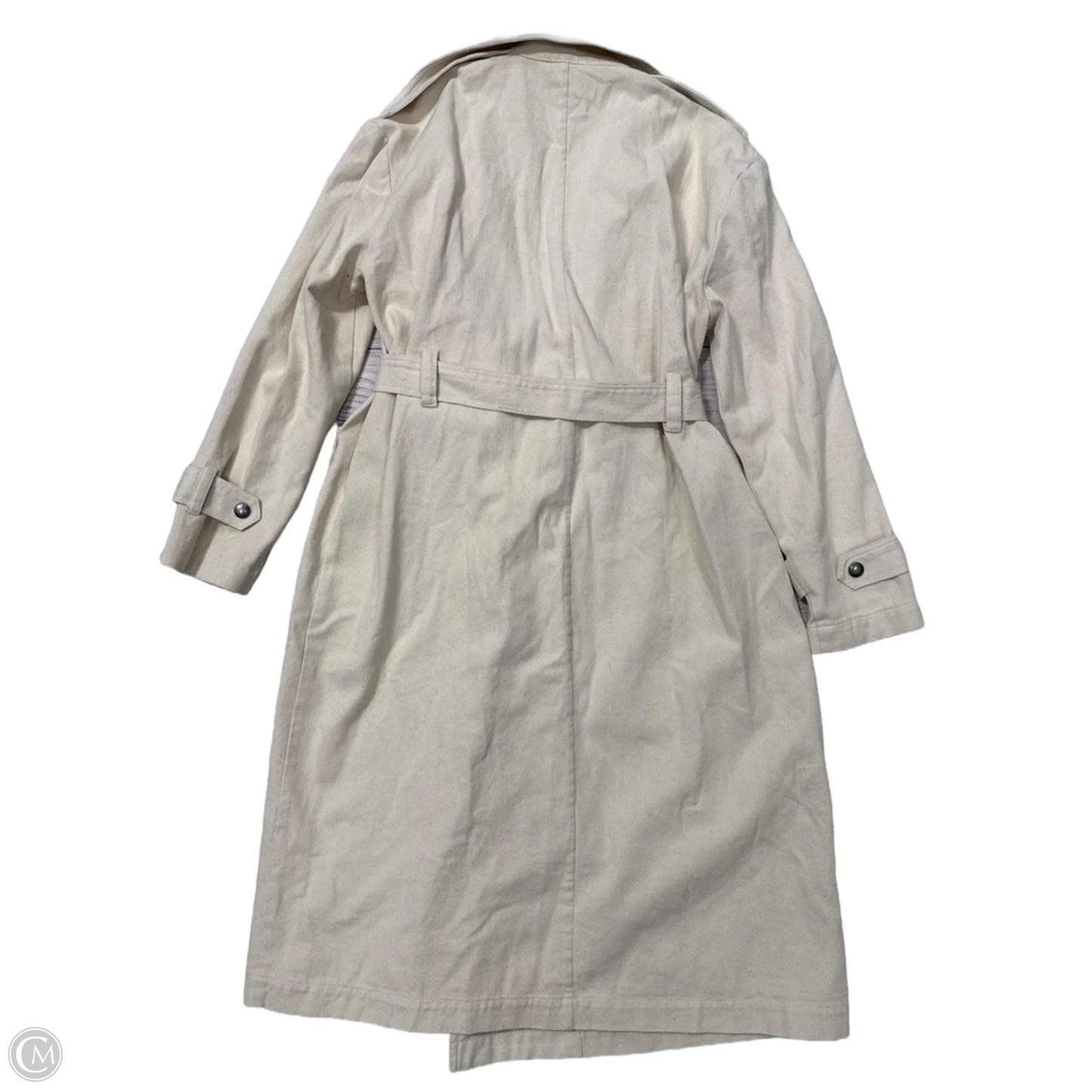 Coat Trench Coat By Steve Madden In Cream, Size: S