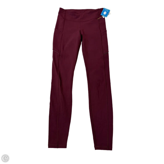 Athletic Leggings By Lululemon In Maroon, Size: 6