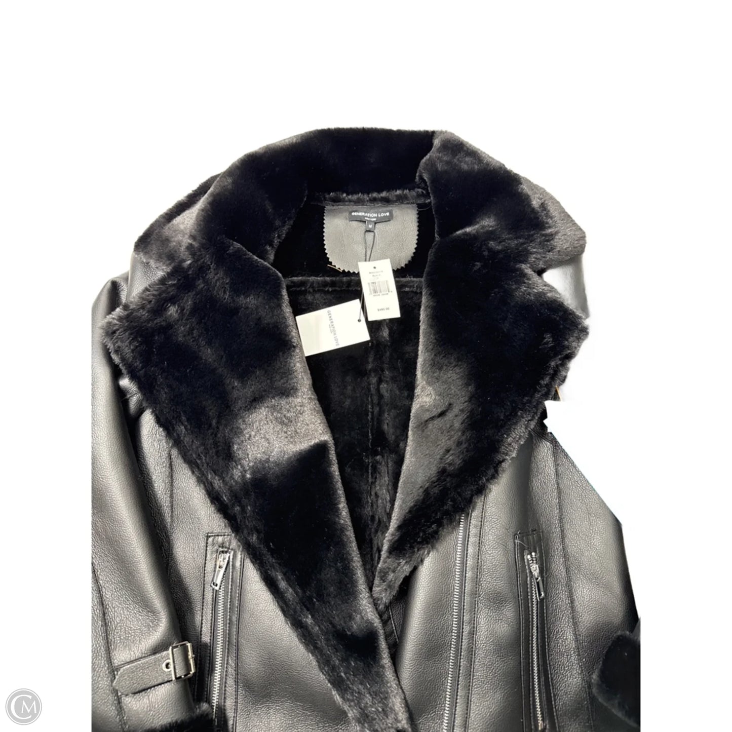 New! Coat Faux Fur & Sherpa By Generation Love In Black, Size: M
