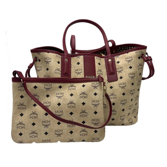 MCM Liz Shopper Luxury Designer Tote w/ Pouchette