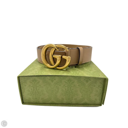 Gucci GG Marmot Leather Belt, Size: Small