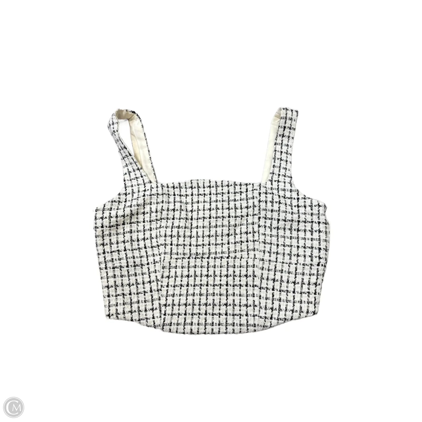 Top Sleeveless By Avec Les Filles In Black & Cream, Size: S