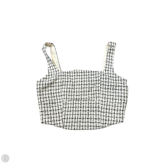 Top Sleeveless By Avec Les Filles In Black & Cream, Size: S