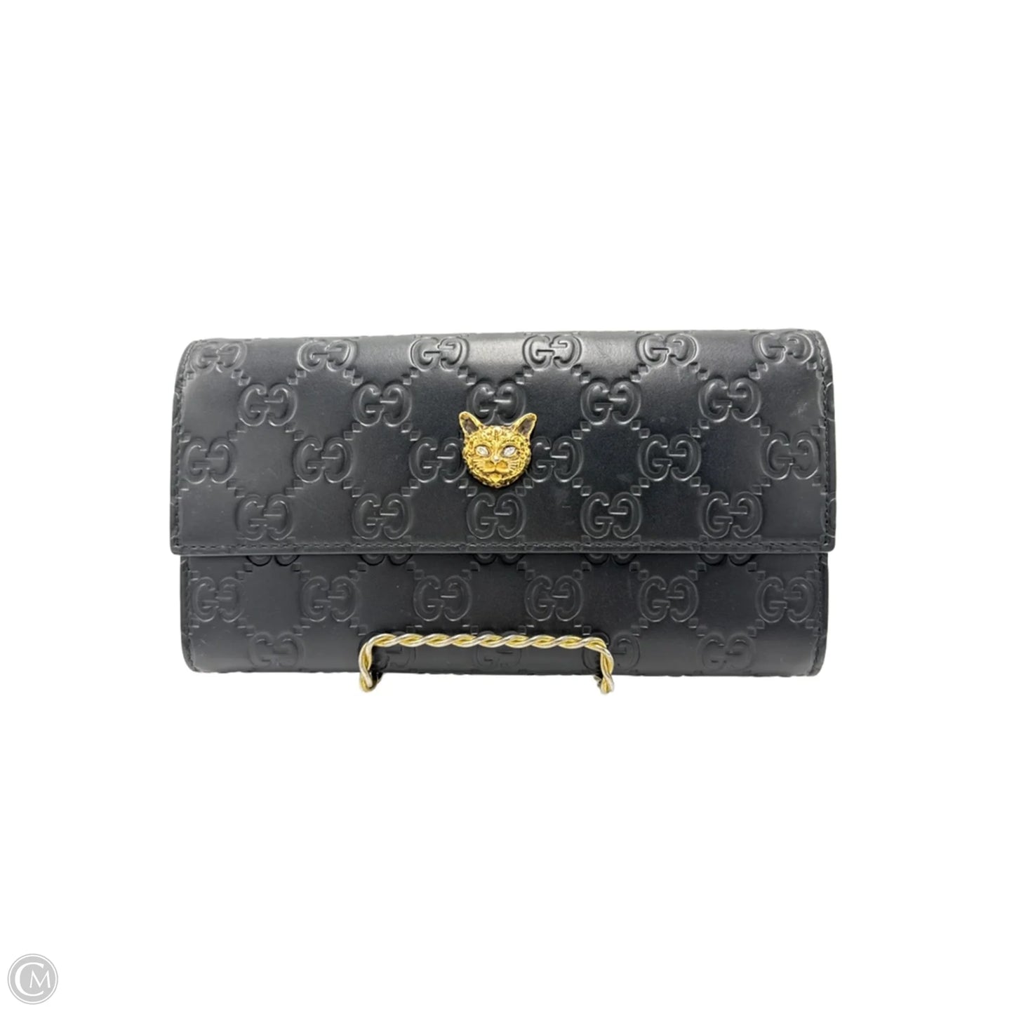 Gucci GG Guccissima Cat Continental Luxury Designer Wallet