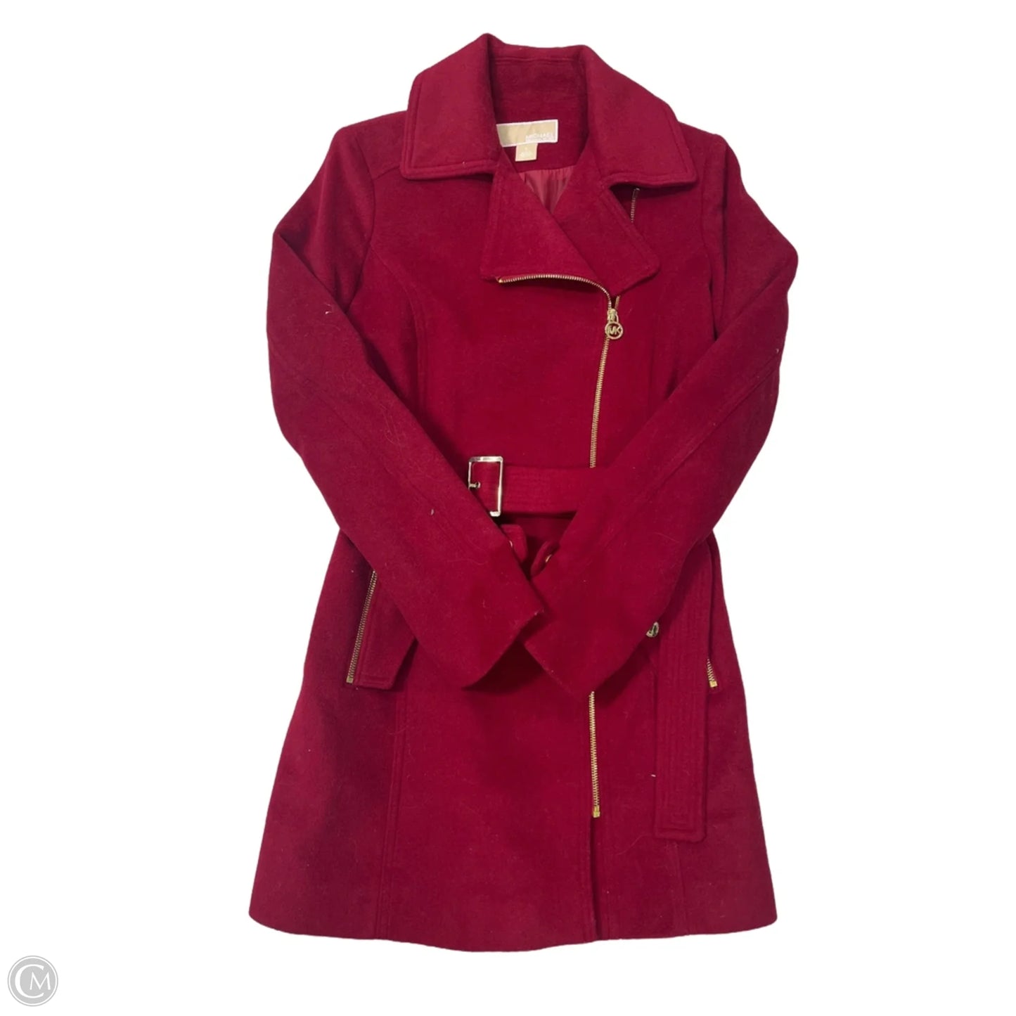 Coat Designer By Michael Kors In Red, Size: S
