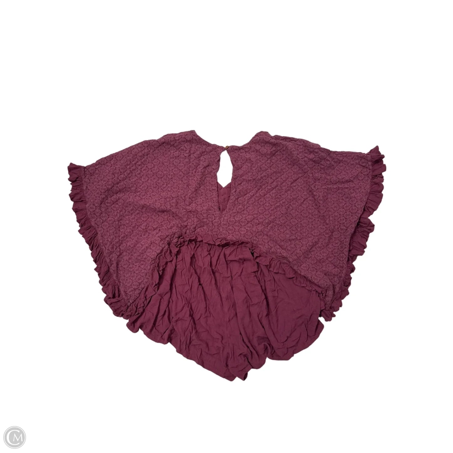 Top Short Sleeve By Free People In Maroon, Size: M
